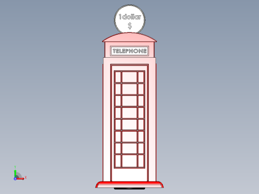 电话投币箱前视缩略图