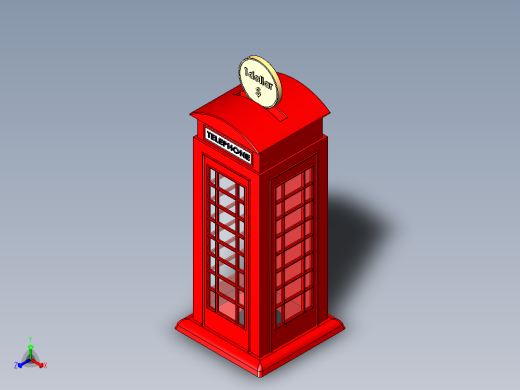 电话投币箱正等轴测缩略图