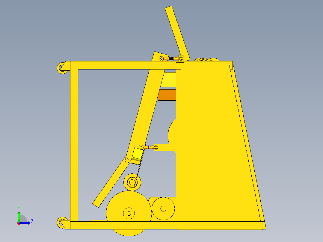 豌豆剥壳机左视图