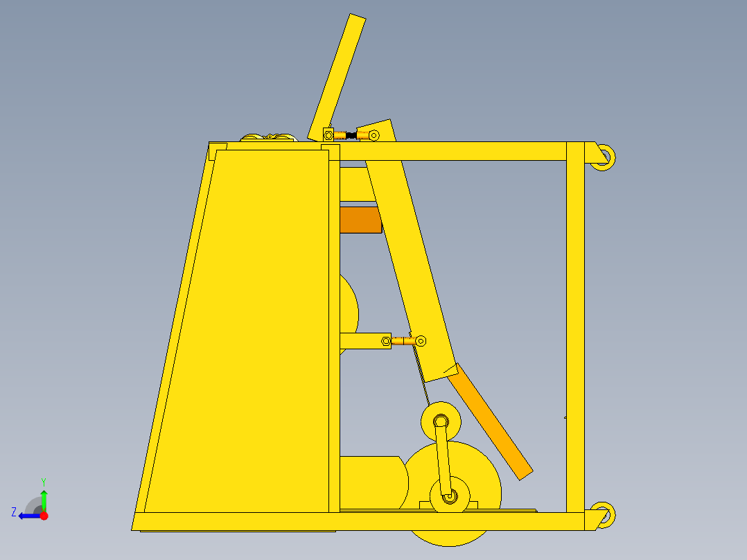 豌豆剥壳机右视图