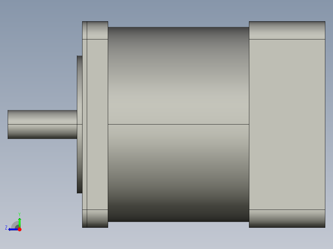 MPC023-24-CRI，步进电机断开右视图