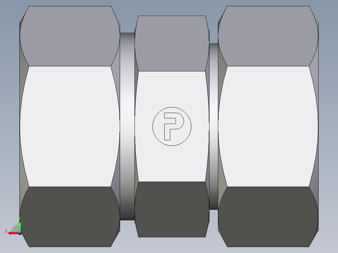 卡套式工业通用硬管接头EO_Distance_piece_adapter_DA35L71后视图