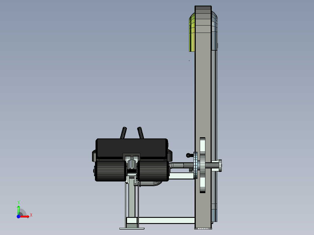 腿屈伸训练器前视图
