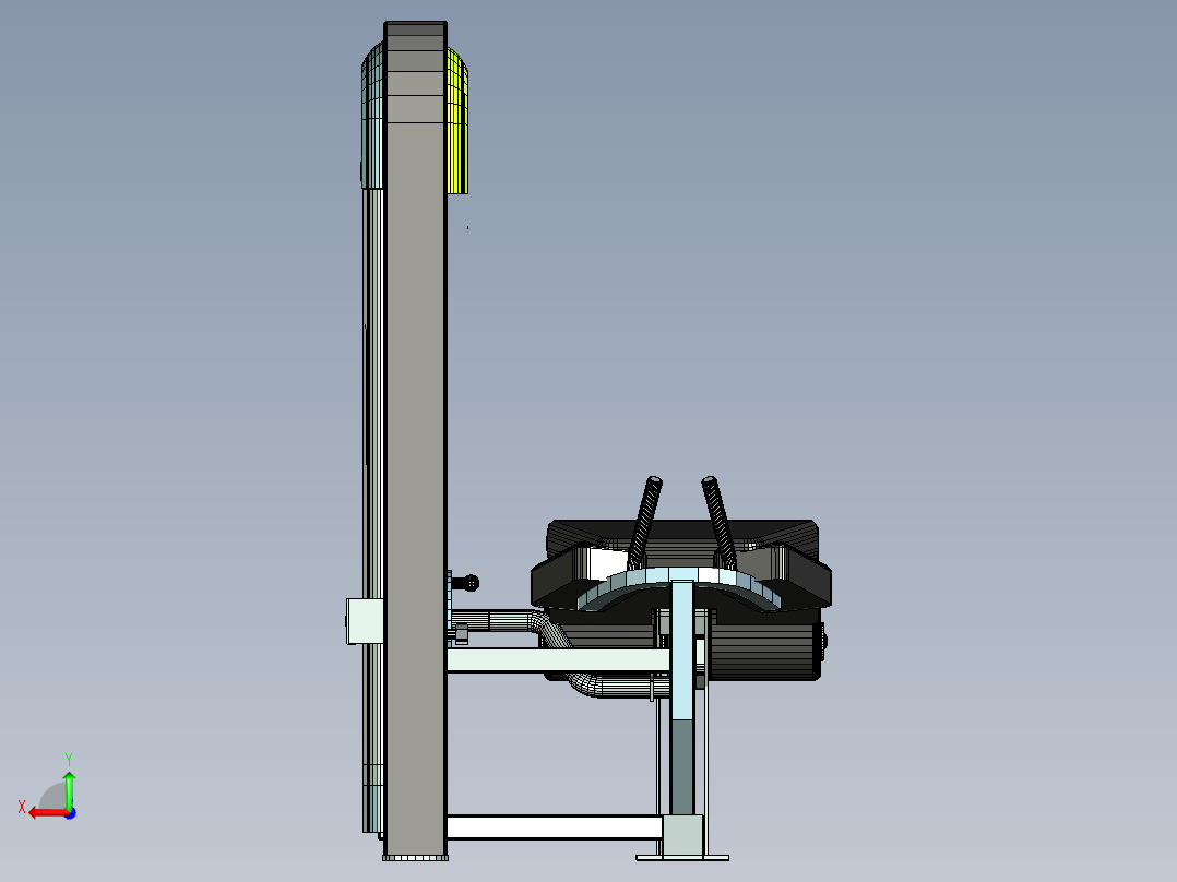 腿屈伸训练器后视图