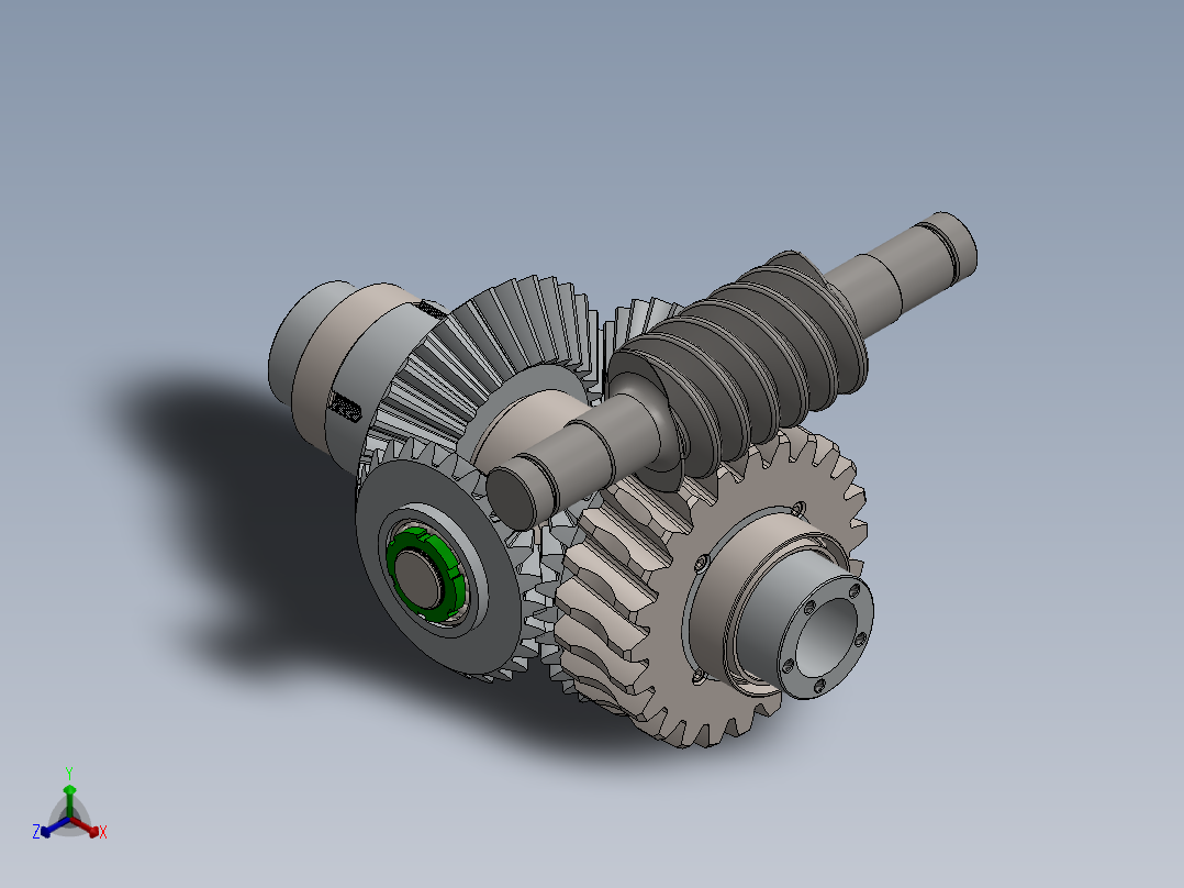 带减速蜗轮的差速齿轮箱