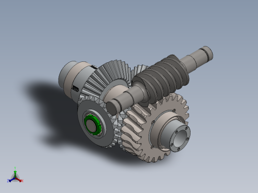 带减速蜗轮的差速齿轮箱