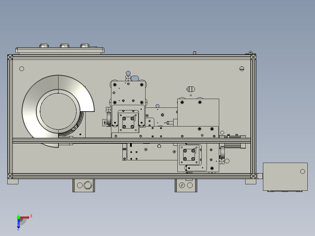 销钉自动送料压装设备sw2017俯视图