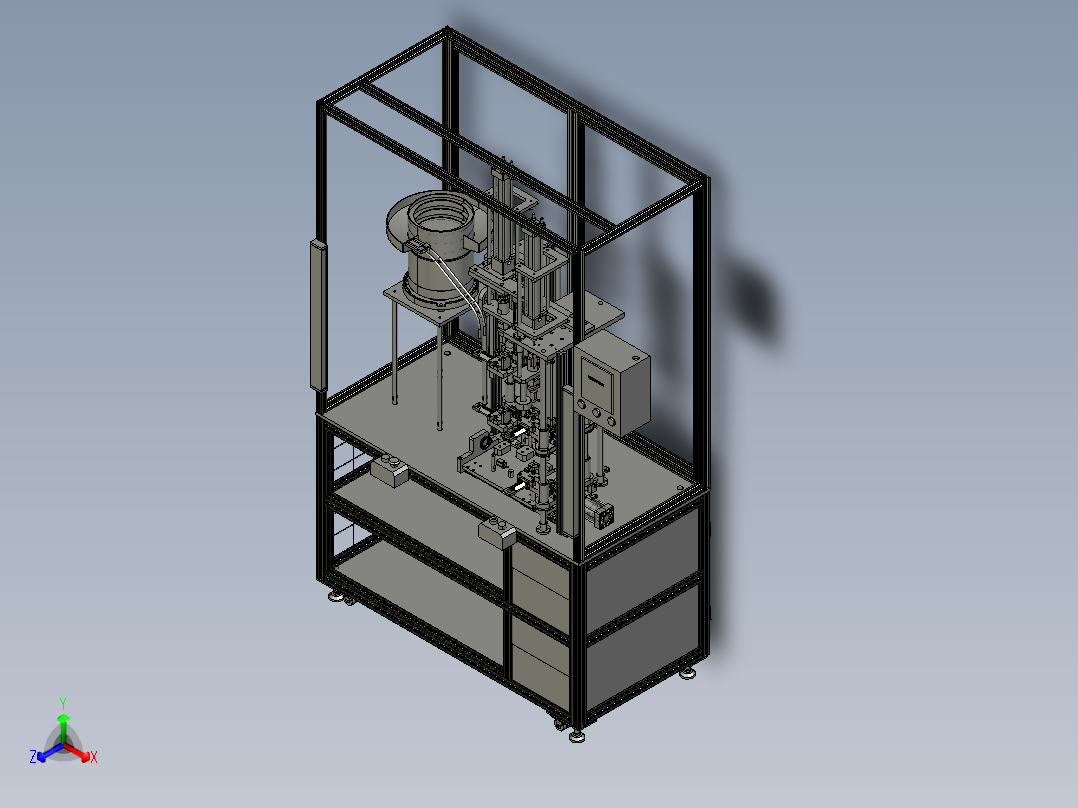销钉自动送料压装设备sw2017正等轴测图