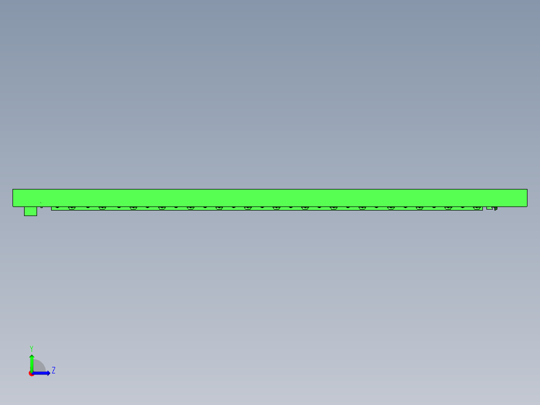 CNC3笔记本CNC工装夹具三维模型左视图