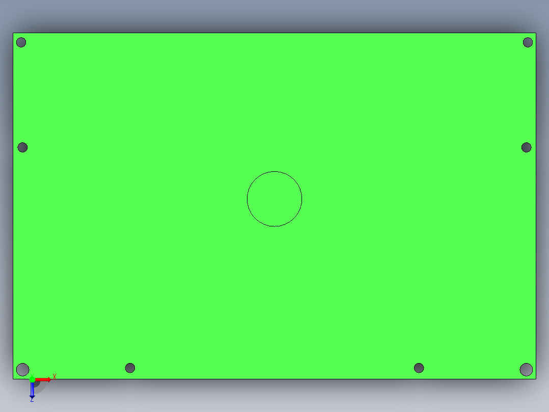 CNC3笔记本CNC工装夹具三维模型俯视图