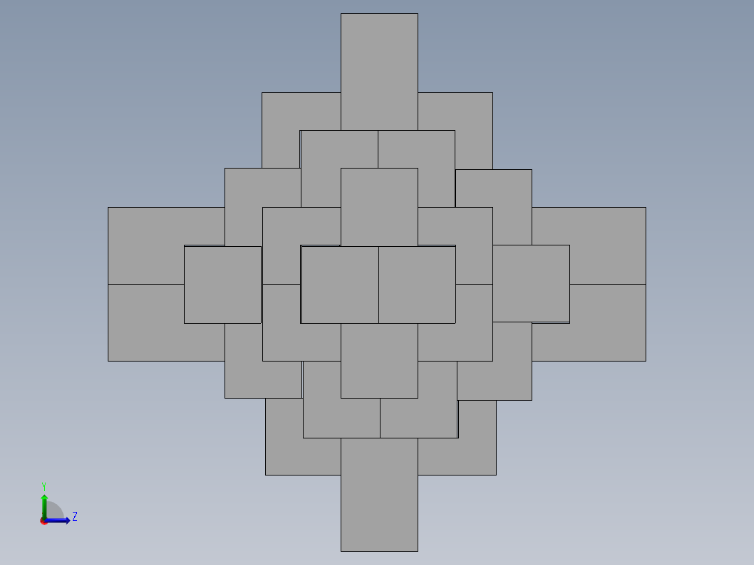 二十四锁模型+3D打印左视图