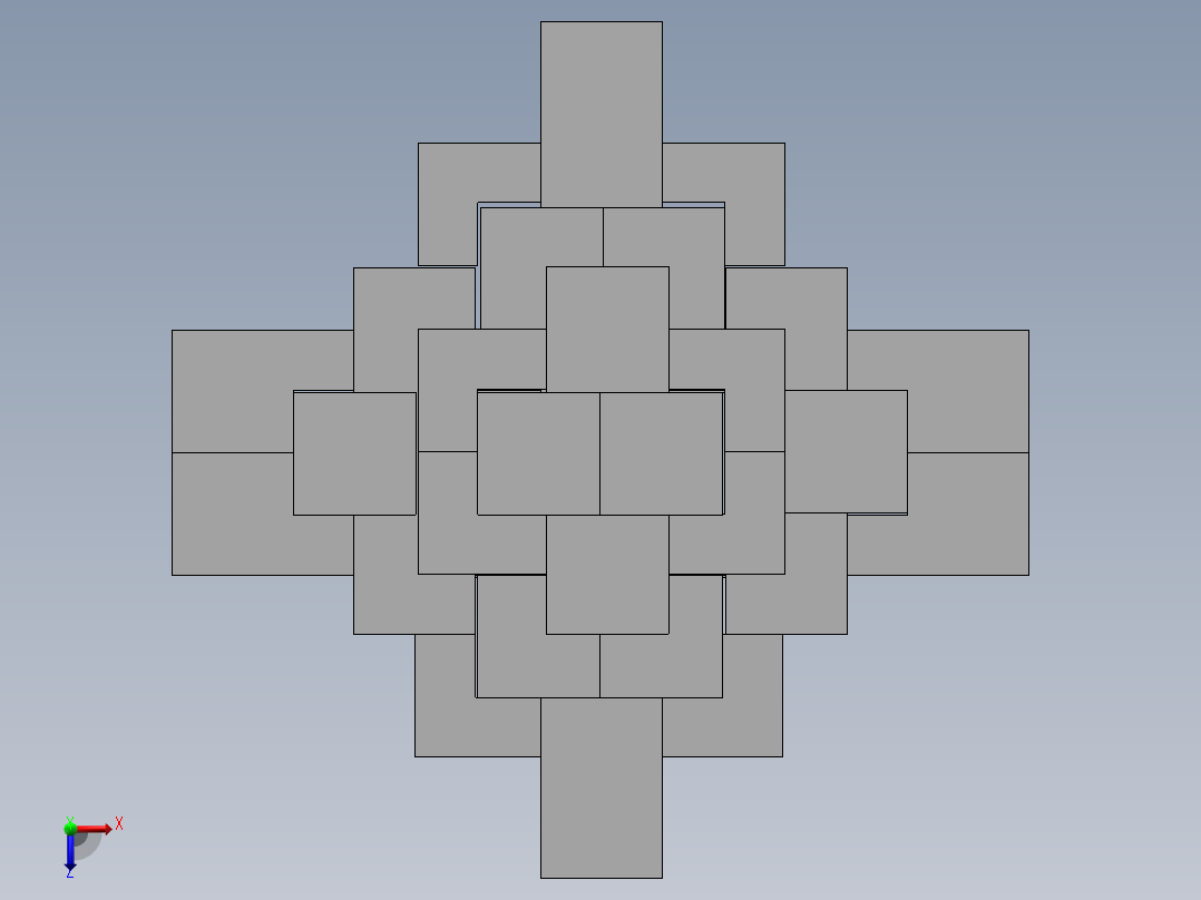 二十四锁模型+3D打印俯视图