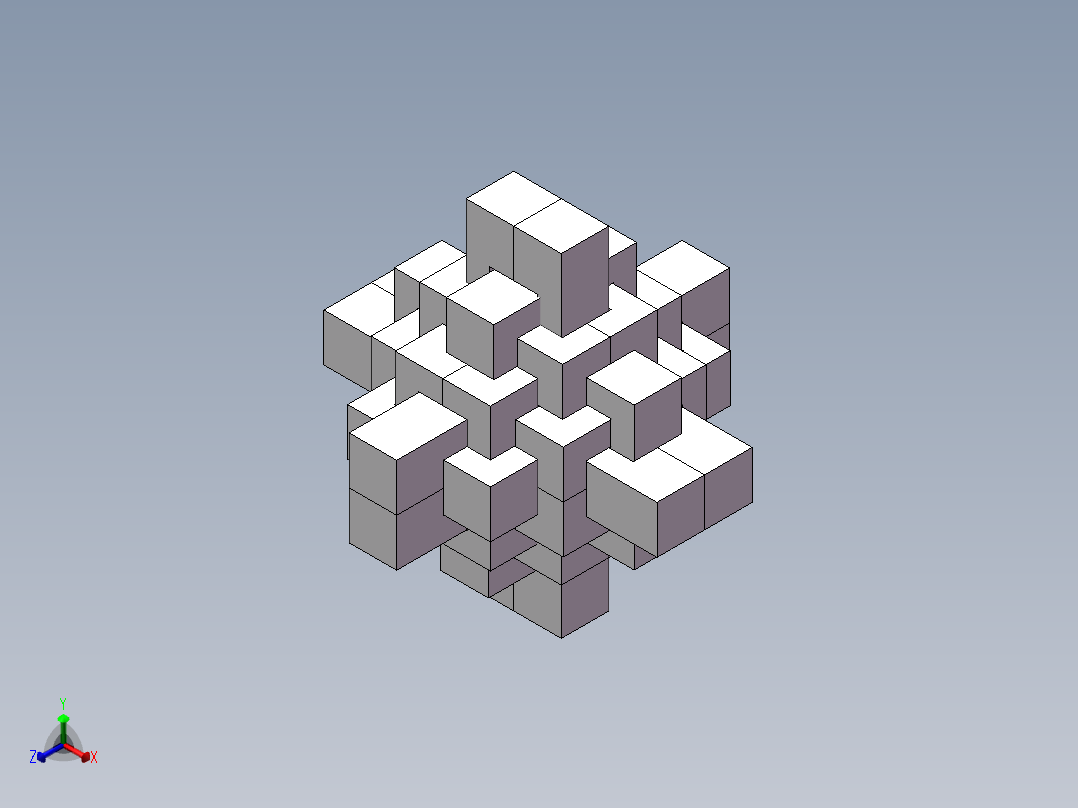 二十四锁模型+3D打印正等轴测图