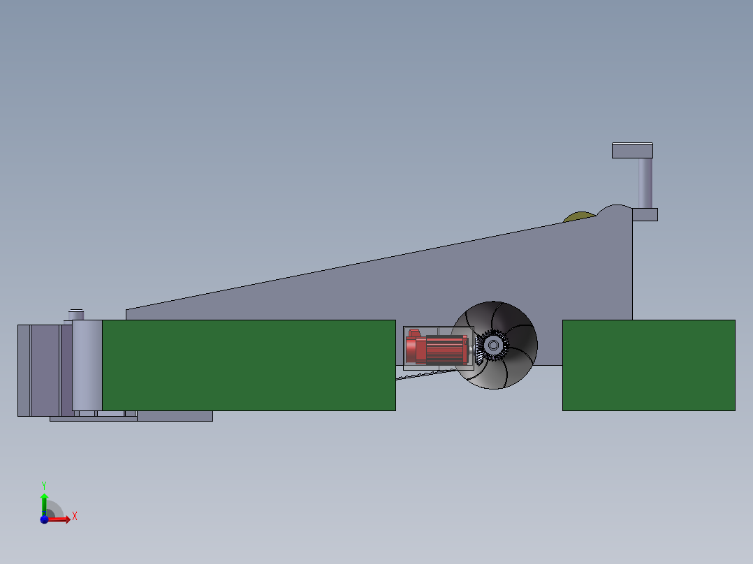 水面垃圾清理器sw16可编辑前视图