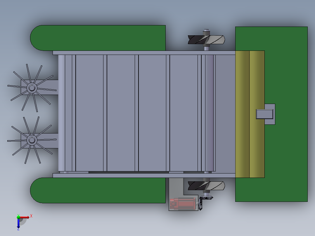 水面垃圾清理器sw16可编辑俯视图