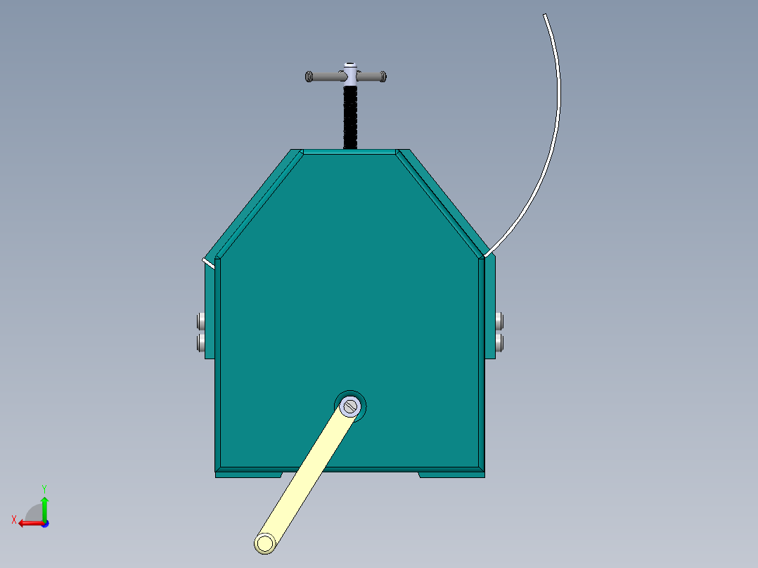 手动卷板机sw19可编辑后视图