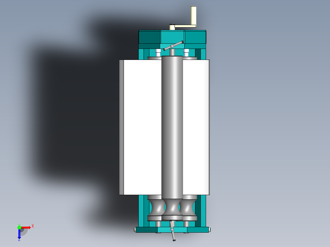 手动卷板机sw19可编辑俯视图
