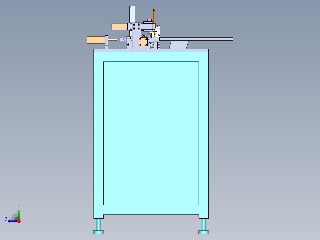 USB A母侧插DIP加铁壳 （sw16 可编辑+cad+bom)后视图