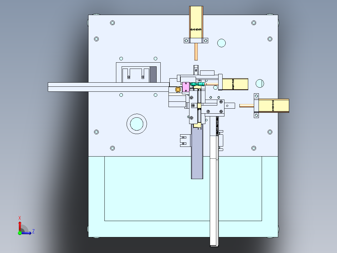 USB A母侧插DIP加铁壳 （sw16 可编辑+cad+bom)俯视图