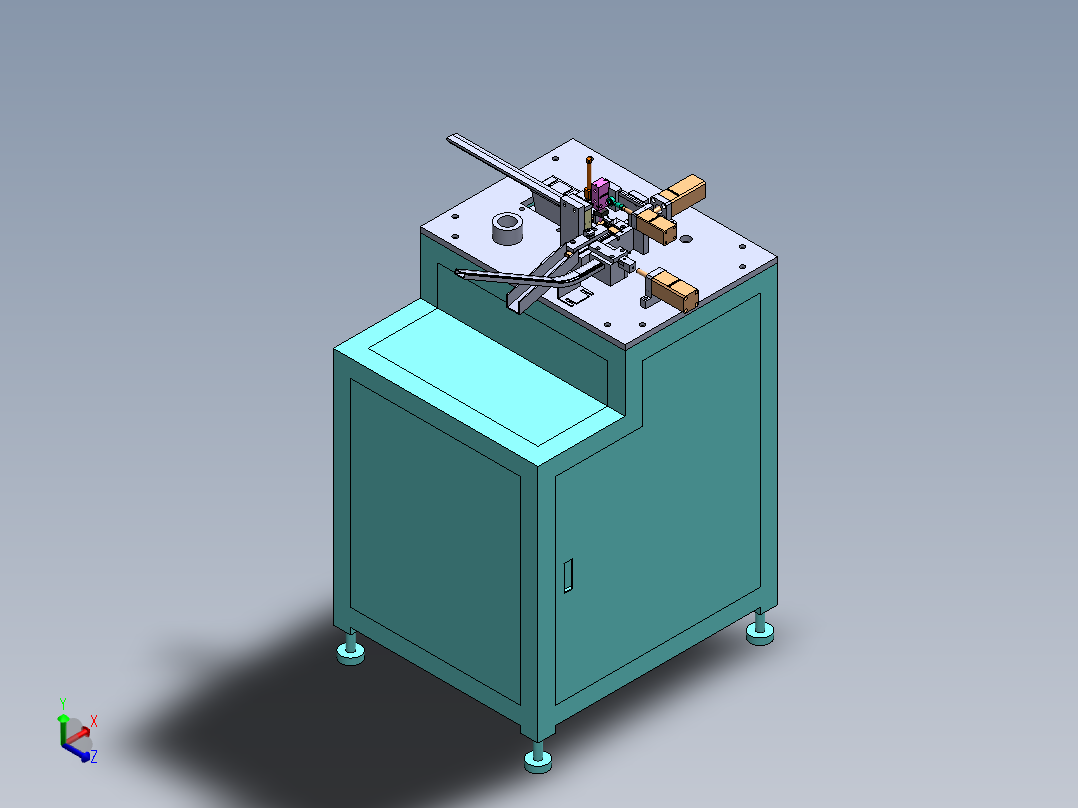 USB A母侧插DIP加铁壳 （sw16 可编辑+cad+bom)正等轴测图
