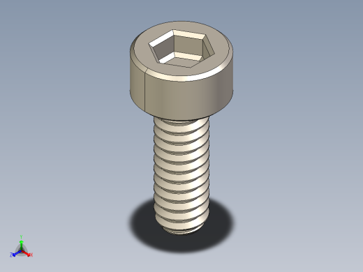 Screw_DIN_912_M1.4x4F_A2.STEP公制内六角螺钉