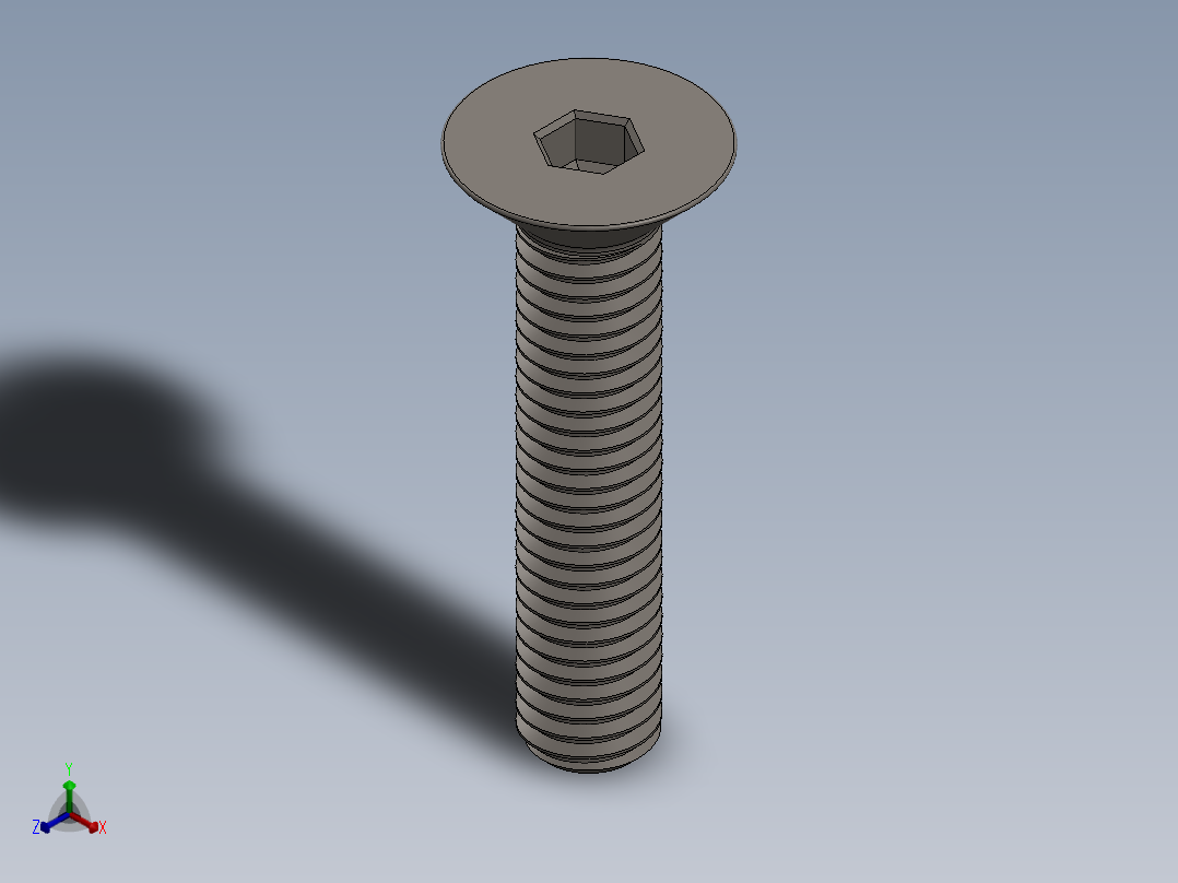 Screw_ISO_10642_M5x25_A2.SLDPRT正等轴测图