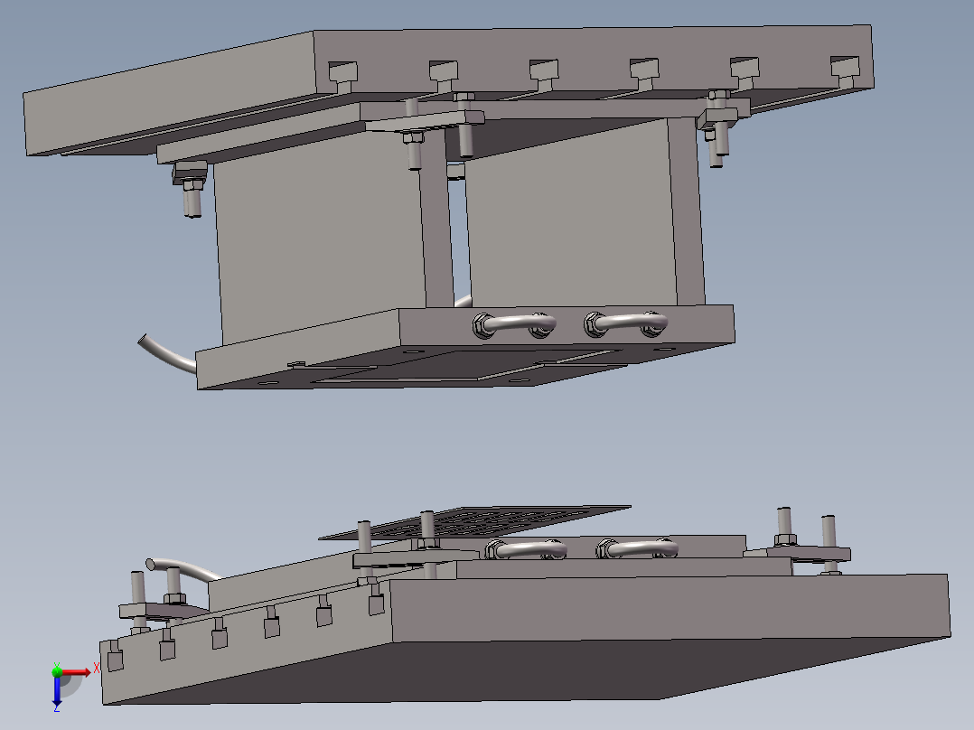 热模压模具俯视图