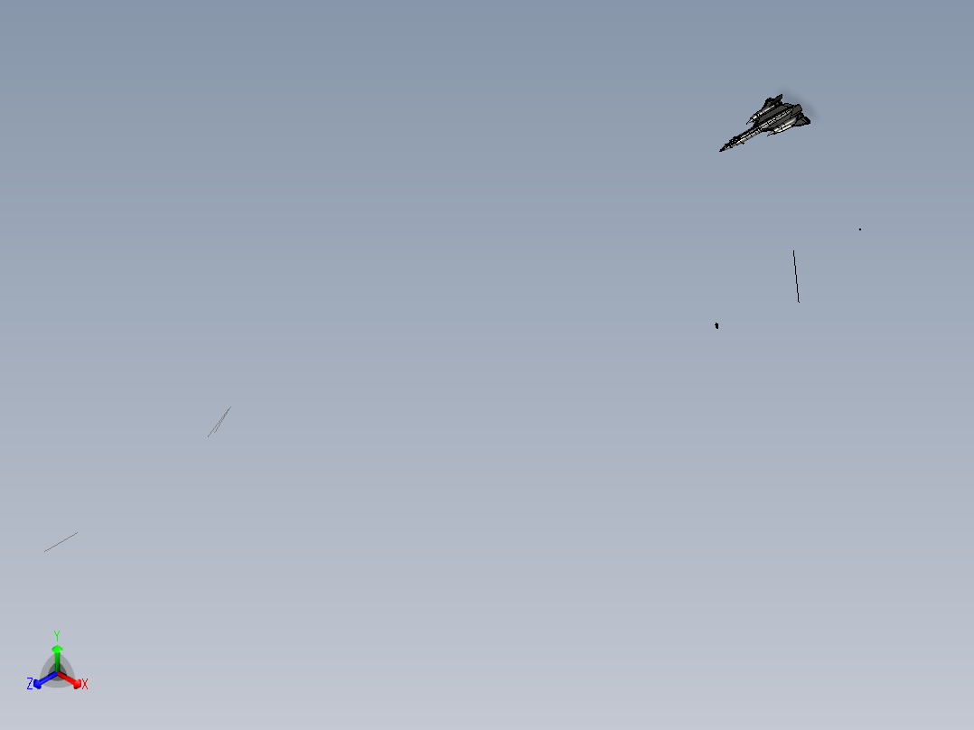 SR-71黑鸟侦察机迷你模型