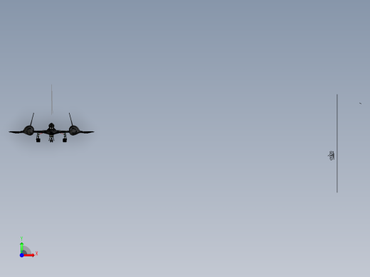 SR-71黑鸟侦察机迷你模型前视缩略图