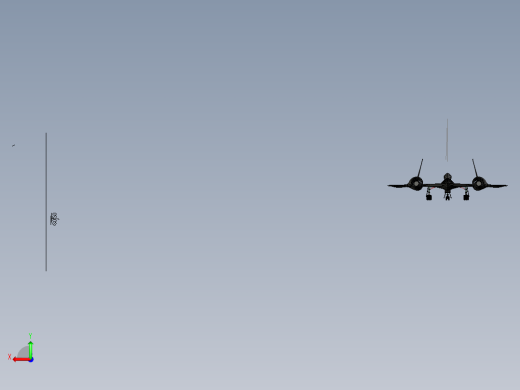 SR-71黑鸟侦察机迷你模型后视缩略图