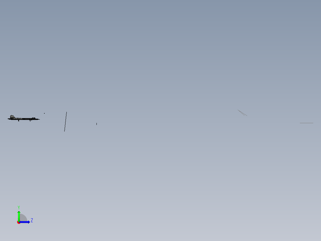 SR-71黑鸟侦察机迷你模型左视图