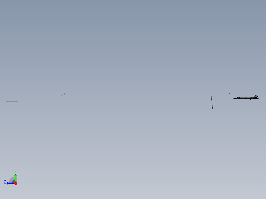 SR-71黑鸟侦察机迷你模型右视图