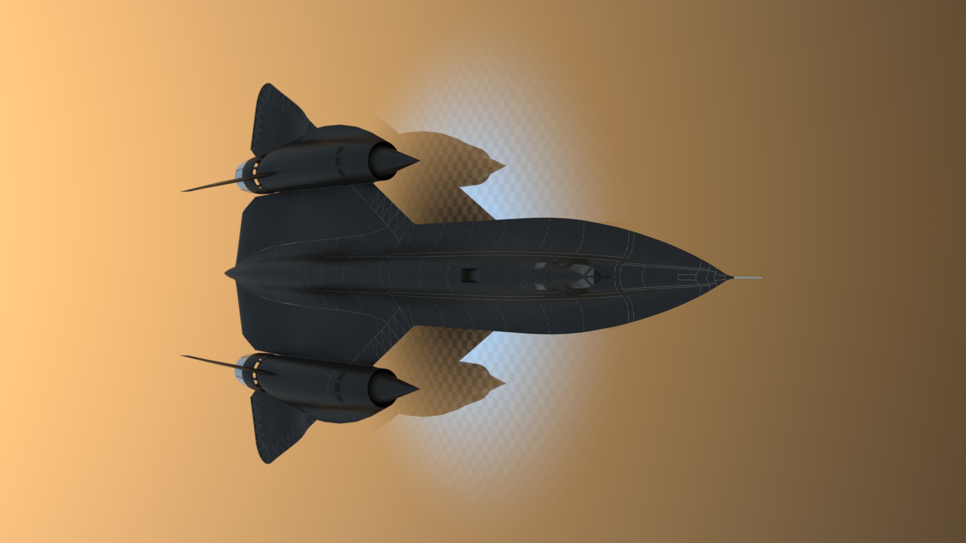 SR-71黑鸟侦察机迷你模型