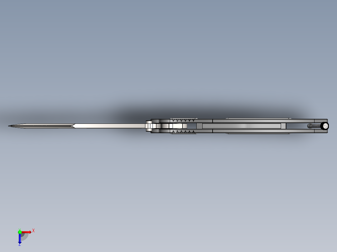 折叠刀、刀 (4)俯视图