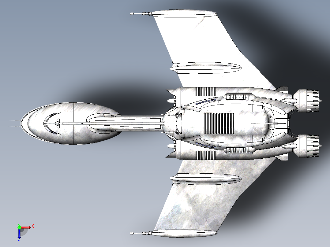 宇宙飞船(31)俯视图