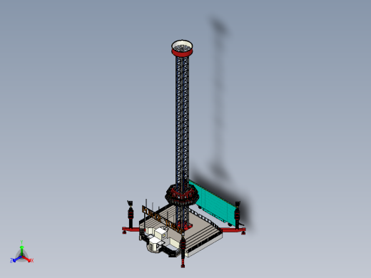 B3003578-电力塔完全组装的游乐设施