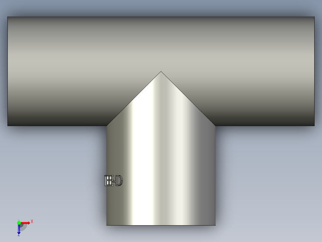 B3004488-15MM 三通-D俯视图