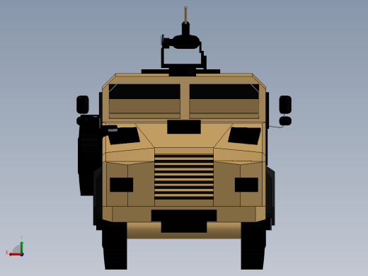 A0003030-4x4 轮胎战术装甲车 (TTZA) 概念设计后视缩略图
