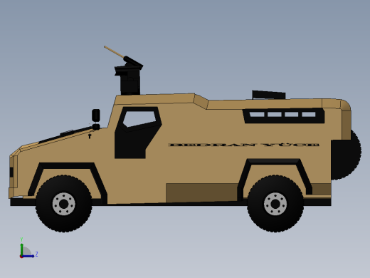 A0003030-4x4 轮胎战术装甲车 (TTZA) 概念设计左视缩略图