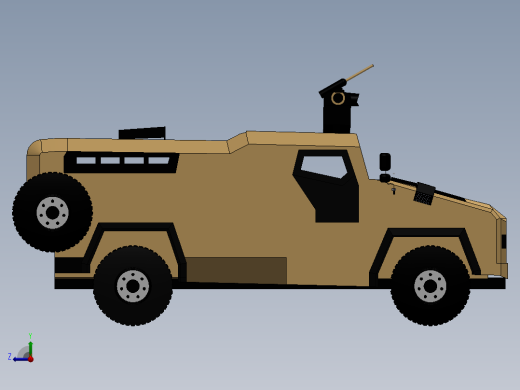 A0003030-4x4 轮胎战术装甲车 (TTZA) 概念设计右视缩略图