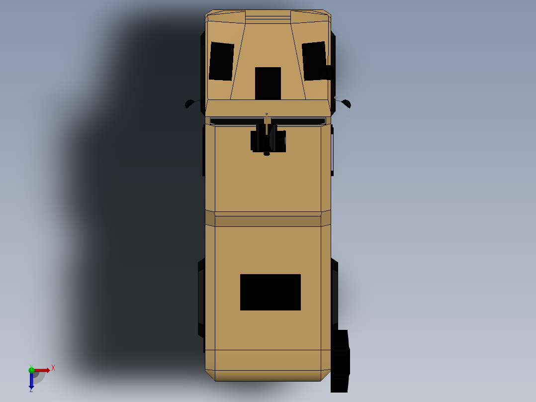 A0003030-4x4 轮胎战术装甲车 (TTZA) 概念设计俯视图