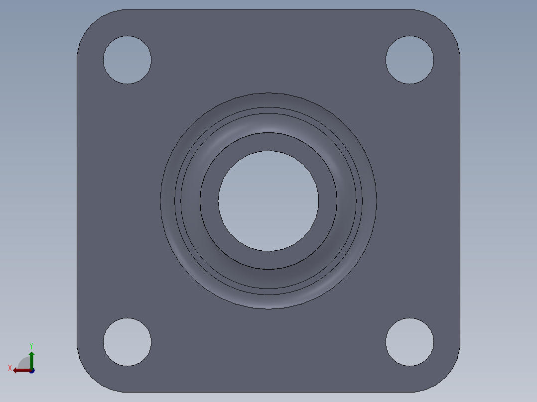 带座轴承UCF205后视图