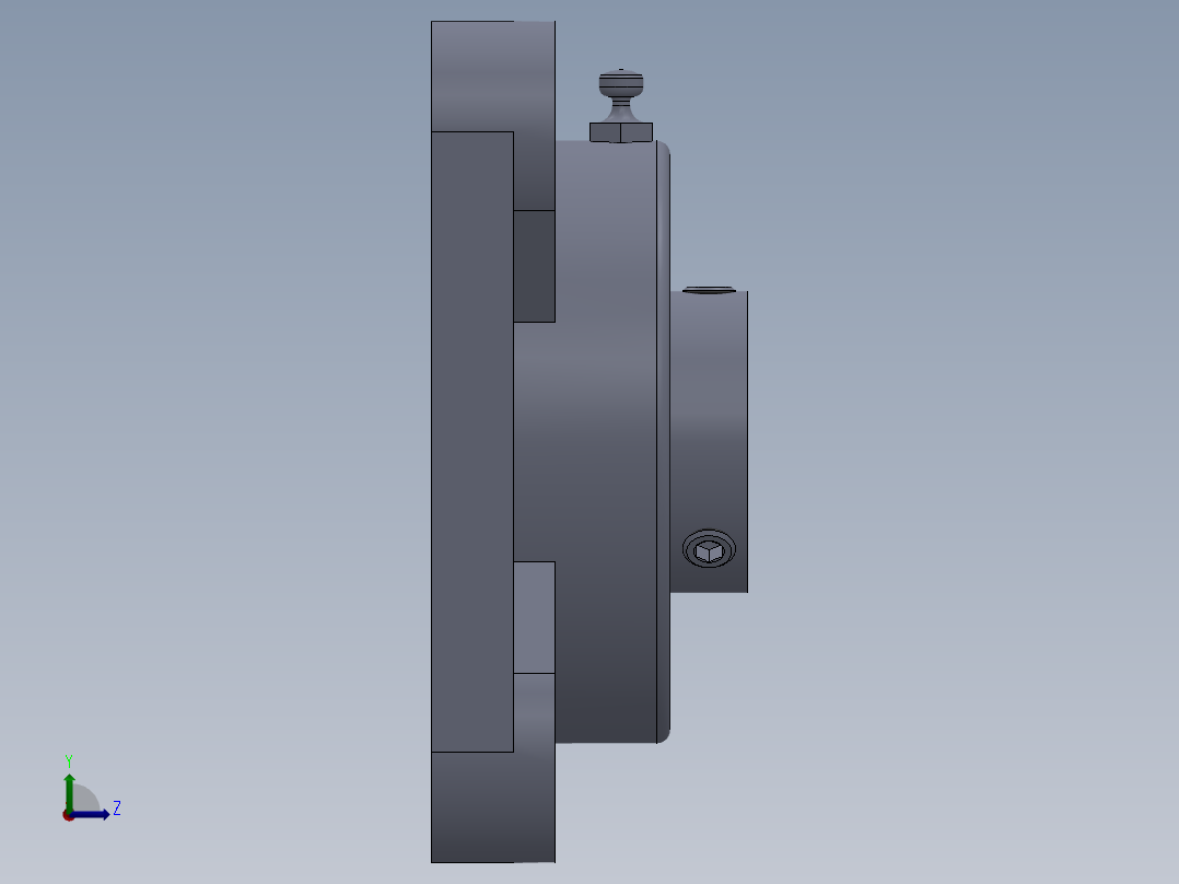 带座轴承UCF205左视图