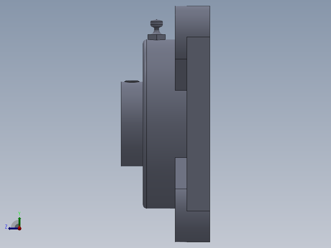 带座轴承UCF205右视图