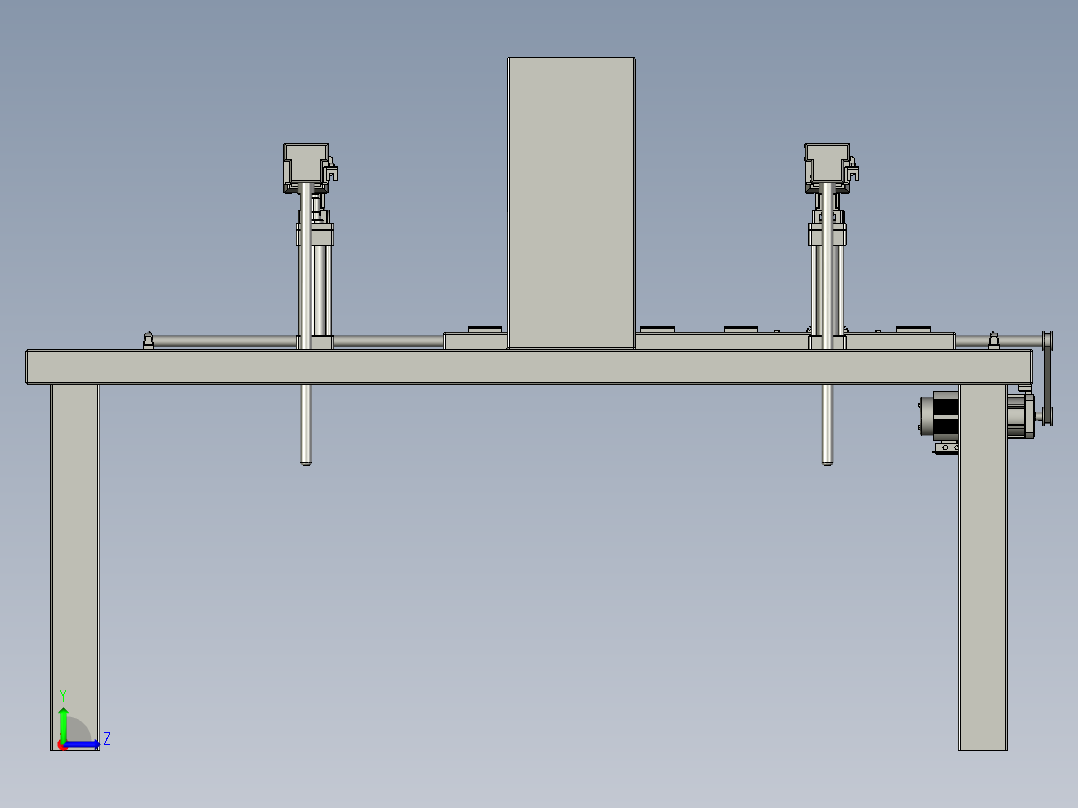 风扇扣环组装系统左视图