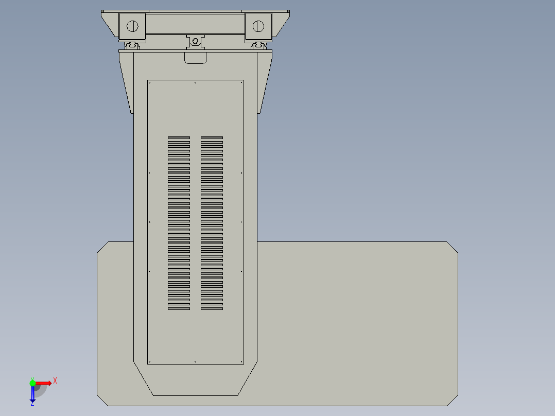 U型件机器人变位机俯视图