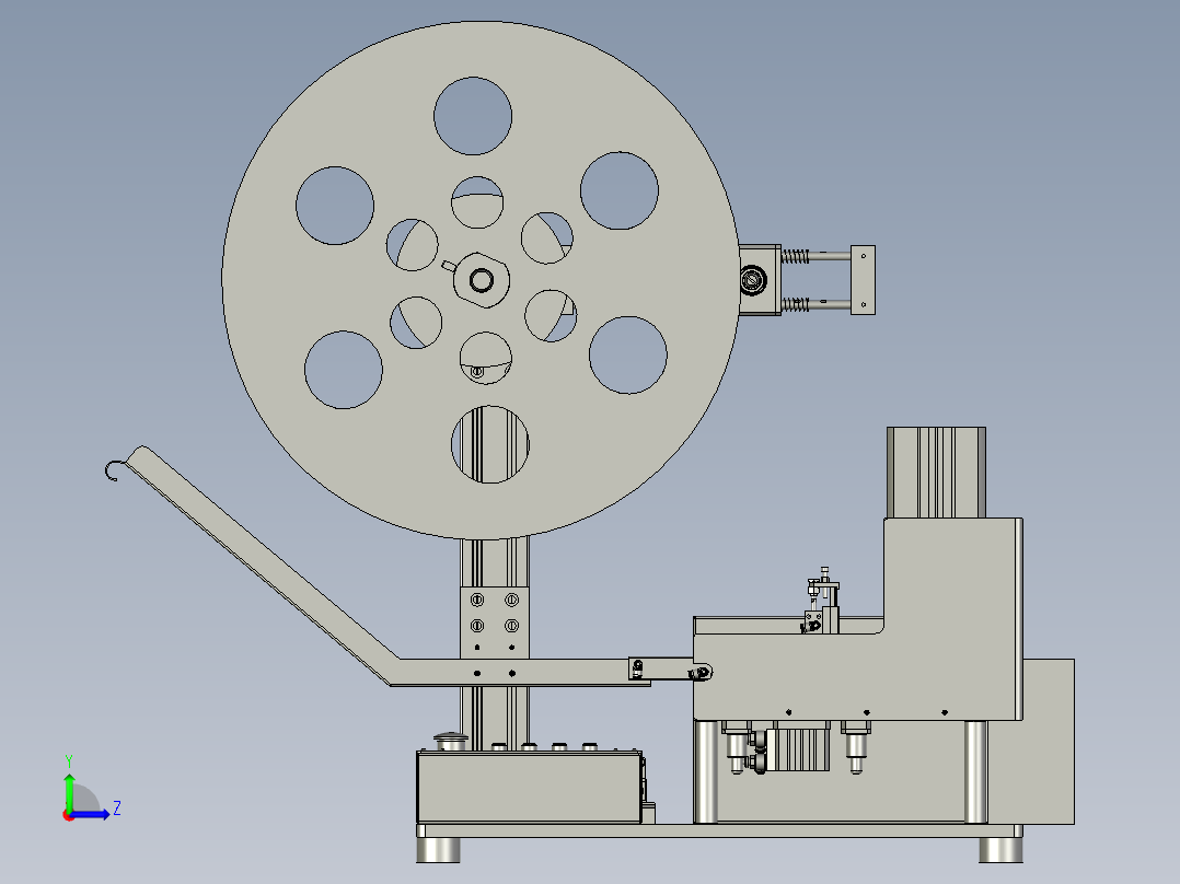 精准送料的插针上料裁切插入一体机左视图