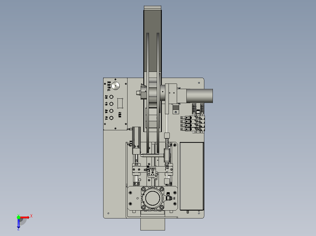 精准送料的插针上料裁切插入一体机俯视图