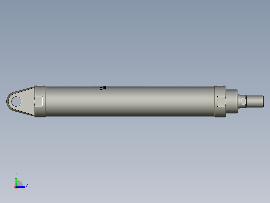 ROB-CA单耳环型中低压油缸ROB-63350-CA左视图