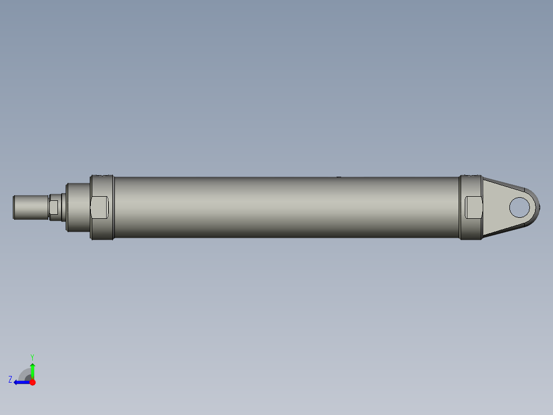 ROB-CA单耳环型中低压油缸ROB-63350-CA右视图